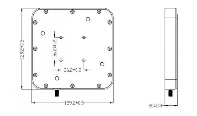 Circular Polarization 6dBic Gain UHF RFID Antenna, Small Antenna RFID ...